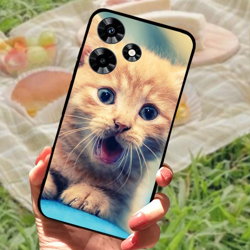 Чехол-бампер для Infinix Hot 30, для Infinix X6831, силиконовый, мягкий, с рисунком мрамора, черный, Full Protective