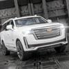 1/32 масштаб Cadillac Escalade SUV, литая под давлением цинкового сплава, модель игрушечного автомобиля, имитация внедорожника со звуком и светом