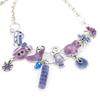 [J5372] — Фиолетовое дизайнерское колье «С Рождеством»