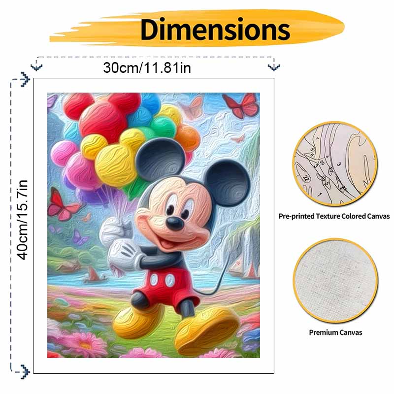 Disney Микки Маус Шары картина маслом по номерам набор для рисования ручная работа DIY домашний декор подарки красочный пейзаж художественная картина холст