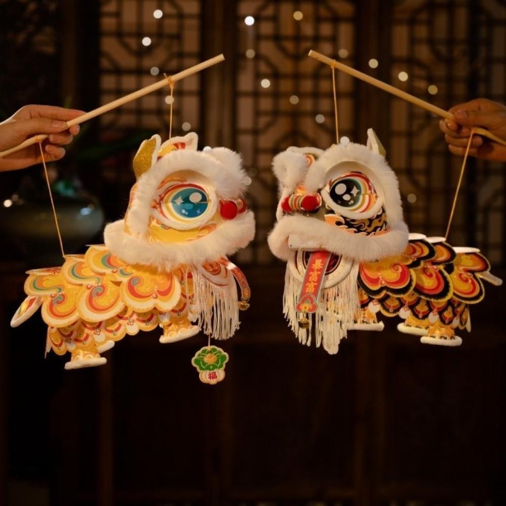 Ancient Lion Dance Lantern Waterproof Handmade Lantern New Year Lantern Birthday Celebration