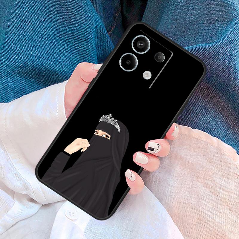 Исламский Хиджаб Девушка Королева Чехол Для Xiaomi Redmi Note 13 12 11 9 10 14 Pro 9S 10S 11S 12S Redmi 14C 10C 12C 13C Чехол