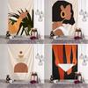Abstract Character Plant Flower Tapestry Office Living Room Tapestry Home Wall Decoration Tapestry