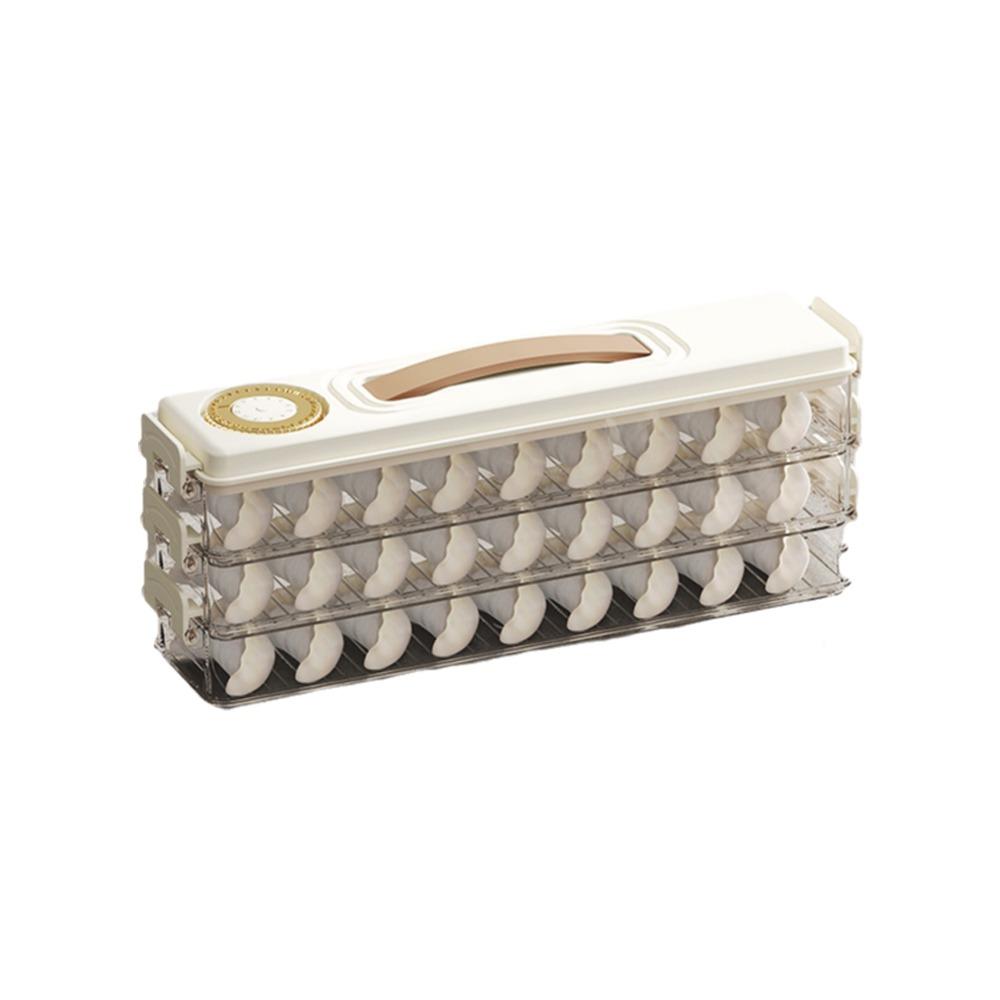 1/2/3/4 Layers Dumpling Box Plastic Pasta Storage Box Portable Cookie Storage Containers Snack