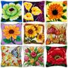 Flowers Embroidery Latch Hook Kit Carpet Pillow Undefined Embroidery Latch Hook Rug Button Pad Smyrna Package Knooppakket Kits