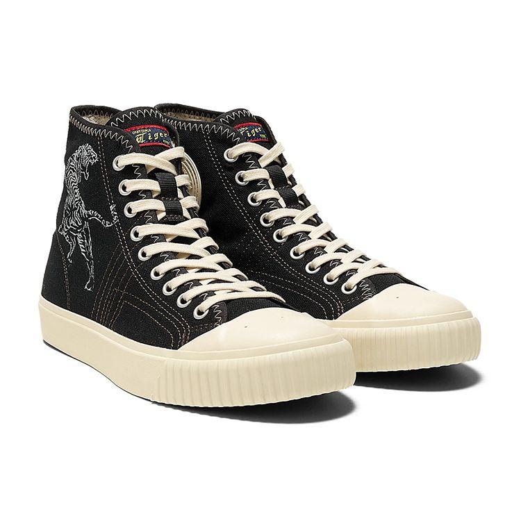 ONITSUKA TIGER Кеды OK Basketball MT Черно-бежевые Унисекс Средняя высота Ретро Холщовые 1183C121-001