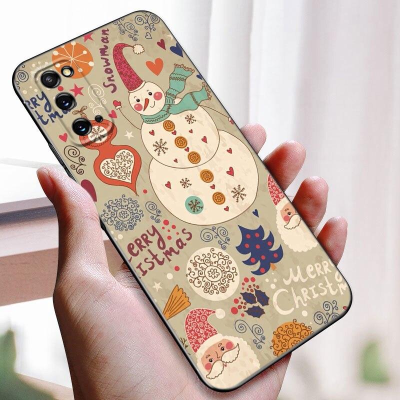 Чехол для телефона Merry Christmas для Samsung Galaxy S22 Pro S21 S20 FE Ultra S10 Lite S10 S10E S9 S8 Plus, мягкий черный чехол из ТПУ