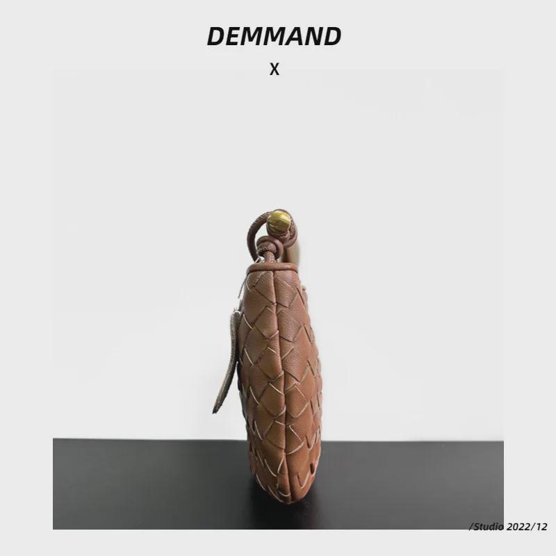 Плетеная кожаная дизайнерская сумка для пельменей: Стильная повседневная женская сумочка