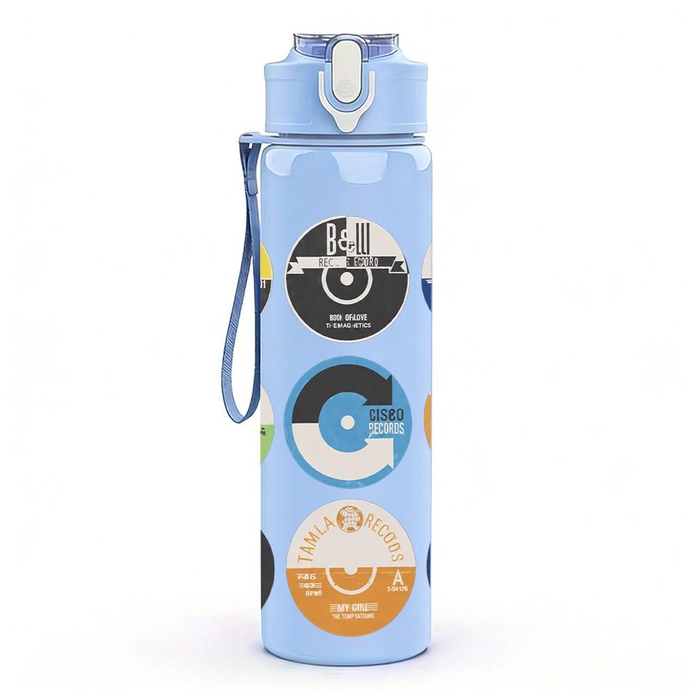 1PC Multi Color Circle 750ml sports water bottle leakproof straw lid outdoor office home