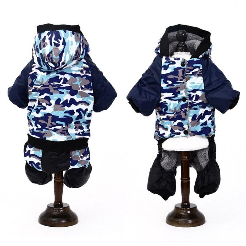 Warm Clothes for Small Dog Jumpsuit Camouflage Winter Dog Hoodies Pet Clothes Waterproof Hooded Dog Jacket Padded Puppy Chihuahua Outfit