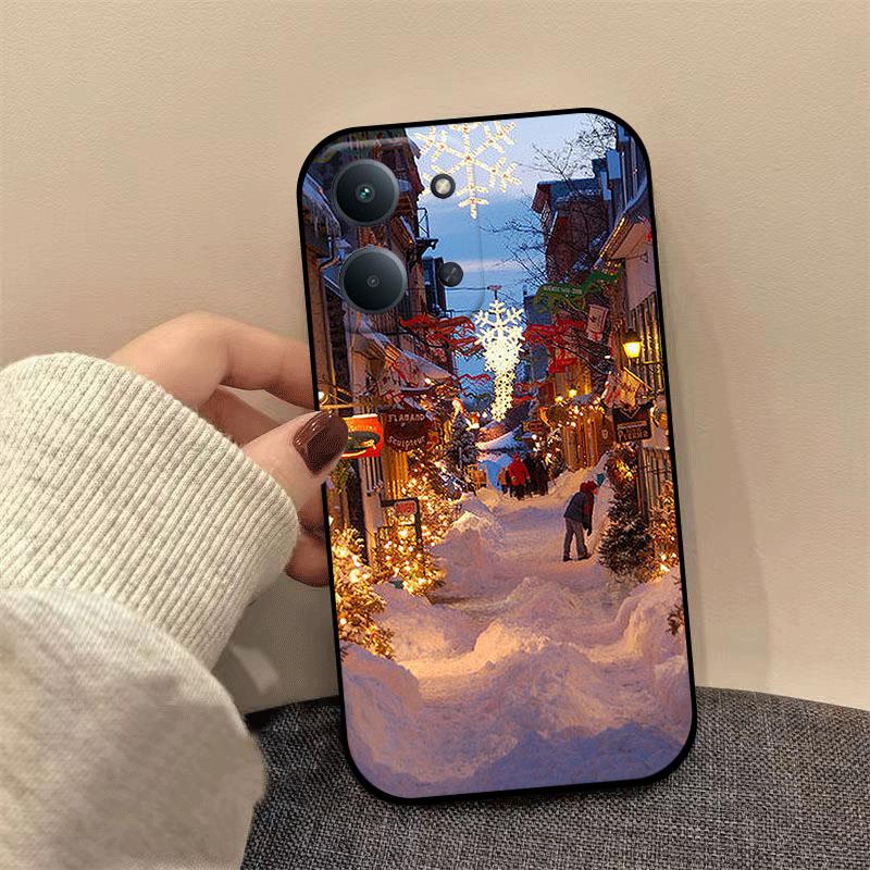 Ударопрочный чехол для Xiaomi Redmi 15C 15 14C 13C 13 A5 A3 A1 A2 Plus Мягкий ТПУ Силиконовый Бампер Рождественская Расписная Крышка для Телефона