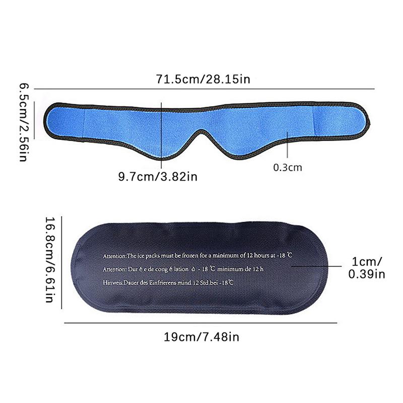 Новая ледяная повязка на голову от мигрени, ледяной пакет-повязка на голову для снятия головной боли, напряжения, боли, гелевый холодный пакет, тепло-холодная терапия, для химиотерапии, послеоперации