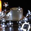 8 режимов светодиодной солнечной гирлянды в виде цветущей вишни на открытом воздухе водонепроницаемая 7 м праздничная декоративная атмосфера двора освещение для газона сада