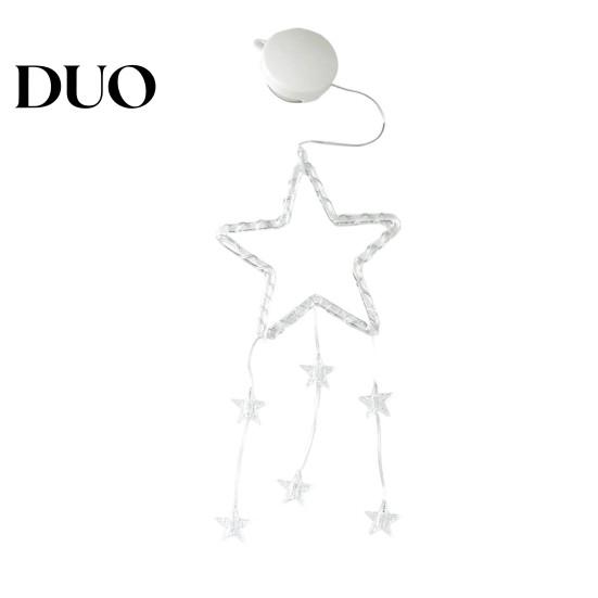 Gift for Holiday Decoration LED Christmas Window Star Decoration, Battery Operated Hanging Warm Winter Home Seasonal Lighting Lighted Shaped