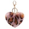 2Pcs Plush Plush Keychain Multicolor Keyring Adorable Peach Heart Pendant Keychain  Bag