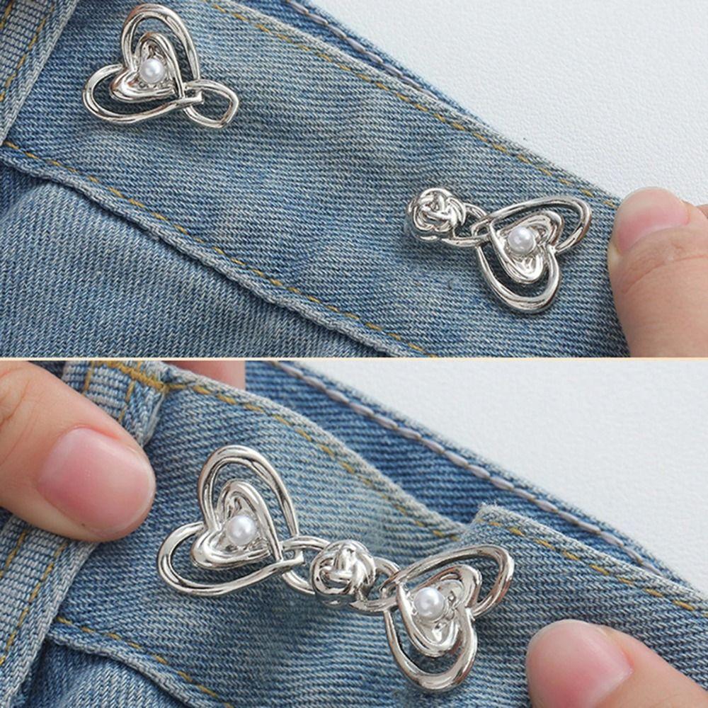 Chinese Knot Love Button Tightener Button Clasps Jean Buttons for Loose Jeans Party