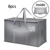 4/8/10 упаковок очень больших сумок для переезда с ручками для переноски на молнии, прочные сумки для хранения, коробки для переезда для экономии места