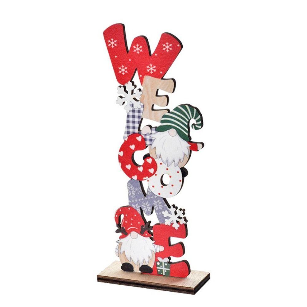 Wood Mini Office Alphabet Handicrafts Home Jigsaw Ornaments Kit Children Toys Desktop Ornaments Christmas Decoration