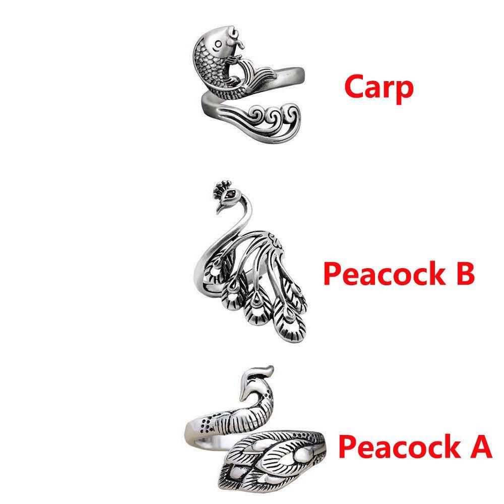 Аксессуары Вязание Петля Вязание крючком Кольцо Швейные аксессуары Кольцо Наперсток Павлин Рыба Феникс