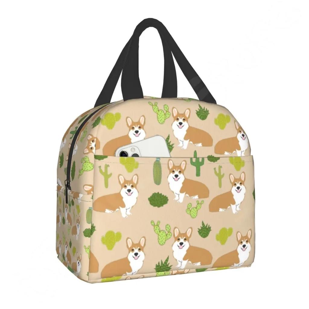 Утепленная сумка для обеда с рисунком королевы Елизаветы и корги для женщин, многоразовая термосумка-холодильник для обеда на работе, в школе, на пикнике