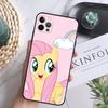 My L-Little Rainbow PonyS Phone Case For iPhone 16,15,14,13,12 Mini 11 Pro XR,X,XS,MAX 7,8 Plus Silicone Cover Soft Black
