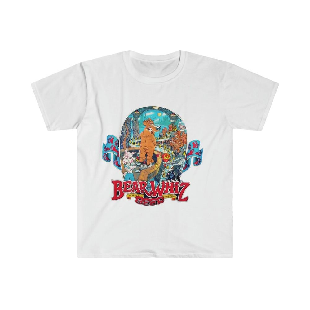 Soft Cotton T-Shirt. Bear Whiz Beer