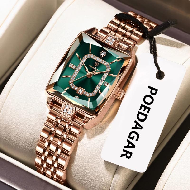 Новые Квадратные Женские Часы Топ-Бренда Новые Роскошные Водонепроницаемые Модные Часы с Бриллиантами