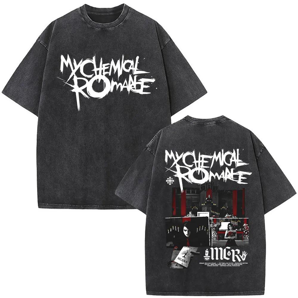 Футболка Rock Band My Chemical Romance с потертостями Long Live The Black Parade Тур 2026 Готические футболки Мужские Женские Оверсайз футболки
