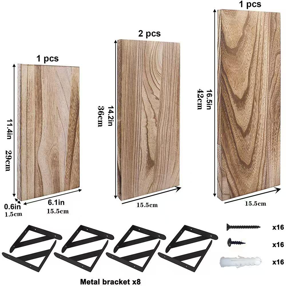 Деревянная настенная полка для хранения и демонстрации для прихожей или гостиной