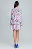 Floral dress with a bow on the neckline - M599 size /