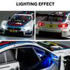 1/24 BMW M4 DTM гоночный автомобиль свободный ход светлый спортивный гоночный автомобиль модель игрушка литой металлический сплав миниатюрная реплика