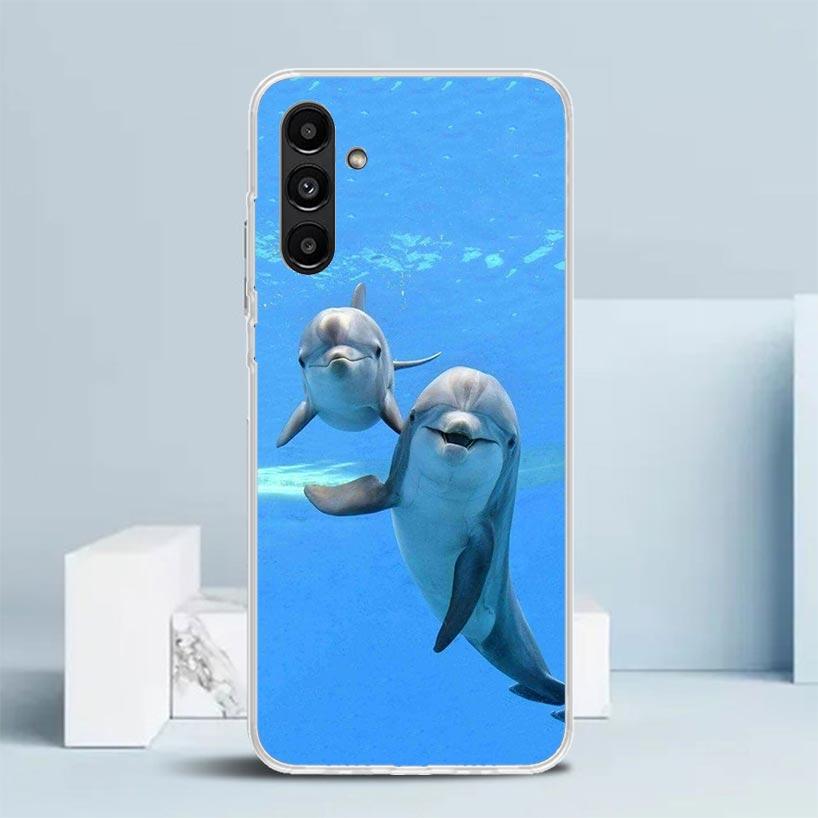 Чехол для телефона с милым дельфином, животным океана, для Samsung Galaxy A17 A37 A57 A16 A15 A14 A13 A56 A55 A54 A53 A36 A35 A34 A33 A26 A25 A24
