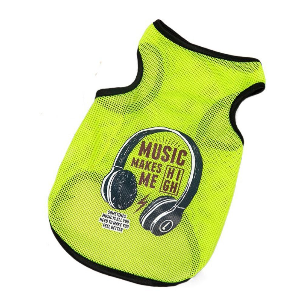 Summer Cartoon Breathable Soft Polyester Fibre Dog Clothes Puppy Vest Cat T-shirt Cat Costume