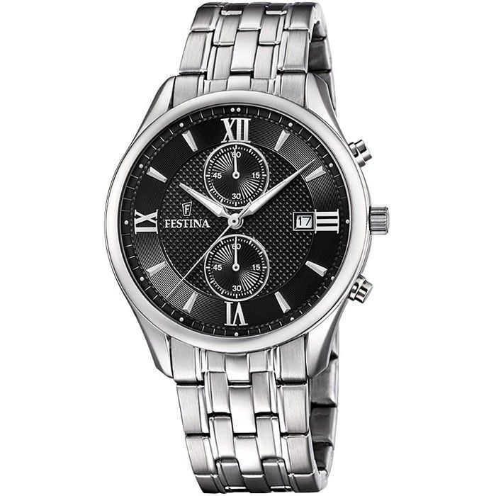 Montre - Festina - 6854 - Analogique - Acier inoxydable - Cadran noir