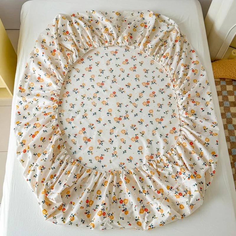 Высококачественная напечатанная простыня на резинке для одного, двуспального, размера Queen, с эластичной резинкой, простыня мягкая, удобная