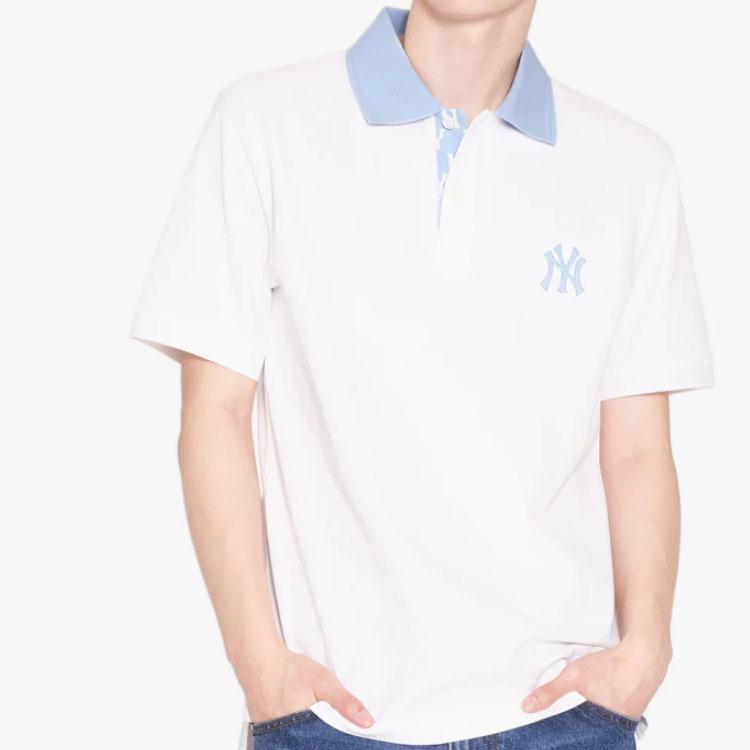 Новая мужская рубашка-поло MLB Basic Logo Los Angeles Dodgers, белая, 3LPQM2023-50WHS