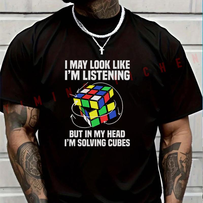 2026 Motorbike Men TShirt Casual I May Look Like I’m Listening T-shirt Short Sleeve Summer Chopper Vintage Streetwear Top Tees