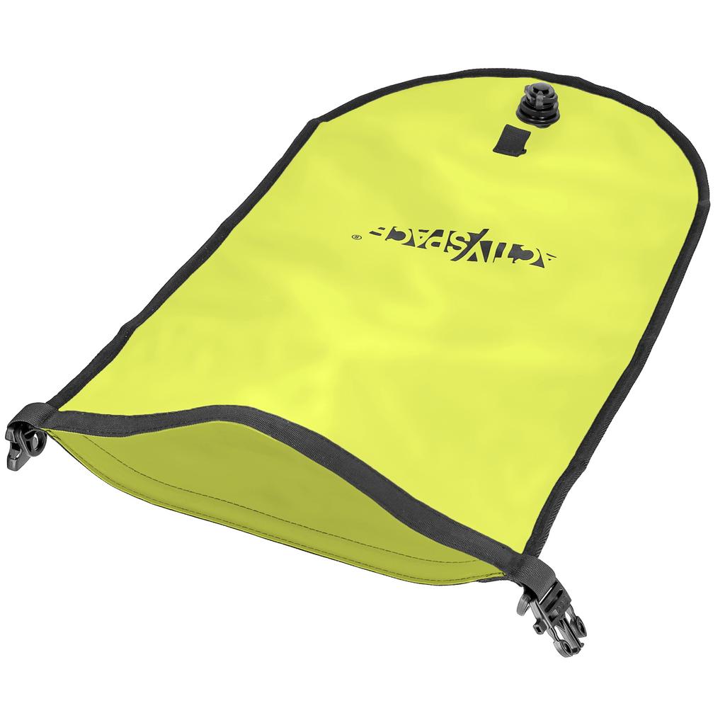 3-in-1 inflatable safety buoy, dry pocket + backpack - green