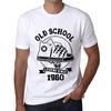 Мужская винтажная футболка с рисунком Футболка Old School All Star с 1960 года Белая