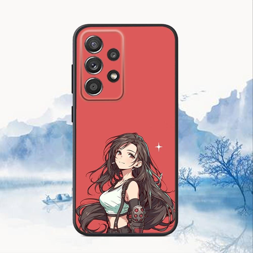 Игровой чехол для телефона T-Tifa L-Lockhart Для Samsung S25,S24,S21,S22,S23,S30,Ultra,S20,Plus,Fe,Lite,Note,10,9,5G Черная крышка