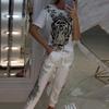 2 Pcs/Set Women T-shirt Pants Set Tiger Print Round Neck Short Sleeves Top Ankle-banded Elastic Waist Trousers Casual Daily Wear Outfit