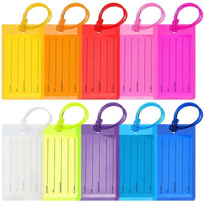 Цветная ПВХ симпатичная багажная бирка мягкая чемоданная этикетка багажная карточка дорожная багажная бирка сумка бирки держатель удостоверения личности дорожные аксессуары