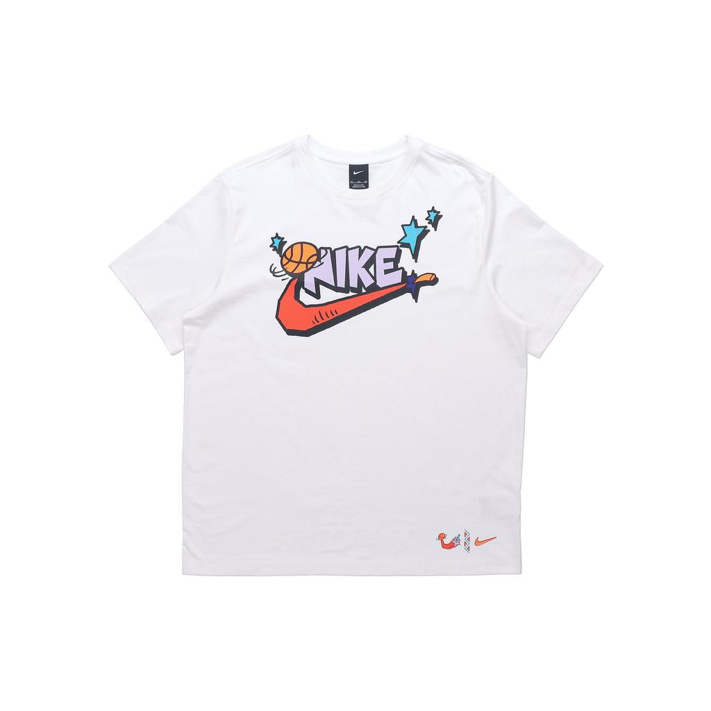 Nike Баскетбольная футболка с круглым вырезом и логотипом, мужские топы белого цвета DD9373-100