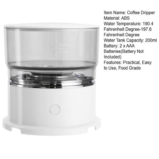 Кофеварка с фильтром из нержавеющей стали. Точный контроль температуры. Жаропрочная компактная легкая капельница для кофе.