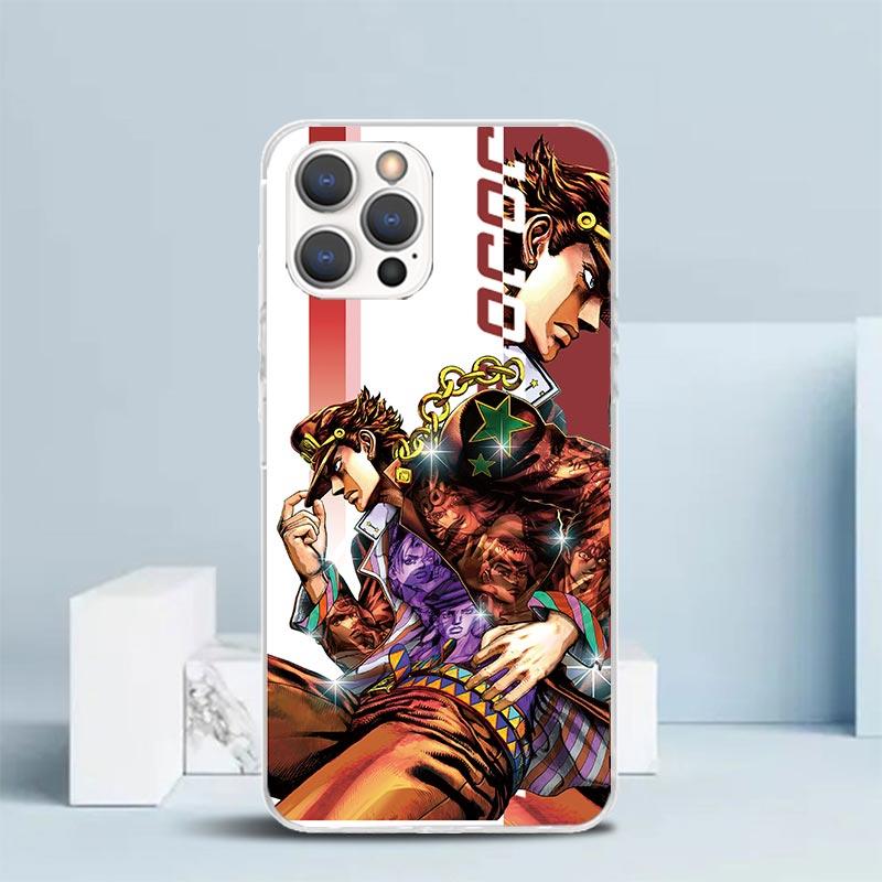 Чехол для телефона JoJo's Bizarre Adventure Аниме Для IPhone 16 17 Air 16E 15 14 Plus 13 Mini 12 11 Pro Max 7 8 + SE 2020 Мягкий ТПУ Задняя крышка
