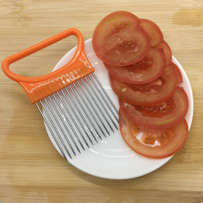 Stainless Steel Onion Fork Vegetable Slicer Tomato Cutter Metal Meat Needle Kitchen Accessories