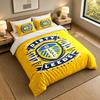 3Pcs Bedding SetLeeds United Soft Bed Sheet and Two Pillowcases Home Bedroom Decor