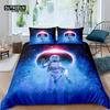 Комплект постельного белья с изображением робота, мультяшный космический робот, комплект постельного белья в стиле пэчворк, футуристическая машина, одеяло, чехол для близнеца, полный комплект для мальчика