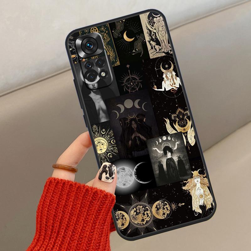 Чехол-кошелек с изображением Тройной Лунной Богини Гекаты для Tarot Card Case For Xiaomi Redmi Note 11 12 8 9 10 Pro 8T 9S 10S 11S Redmi 9A 9C 10 10A 10C