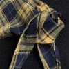 Trendy Japanese Plaid Scarf & Tie-on Hat Set for Men and Women - Blue/Yellow Neck Warmer